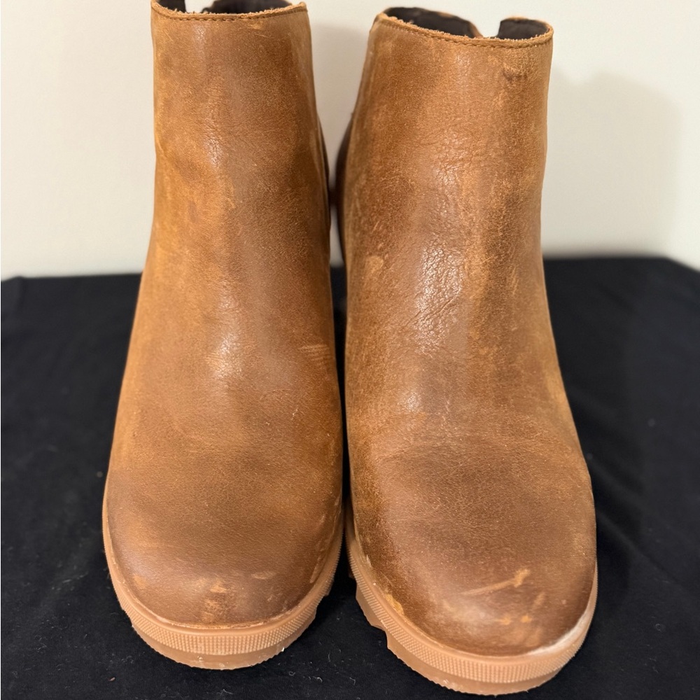 Sorel Brown Leather Ankle Boots - Picture 2 of 6